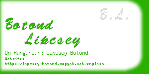 botond lipcsey business card